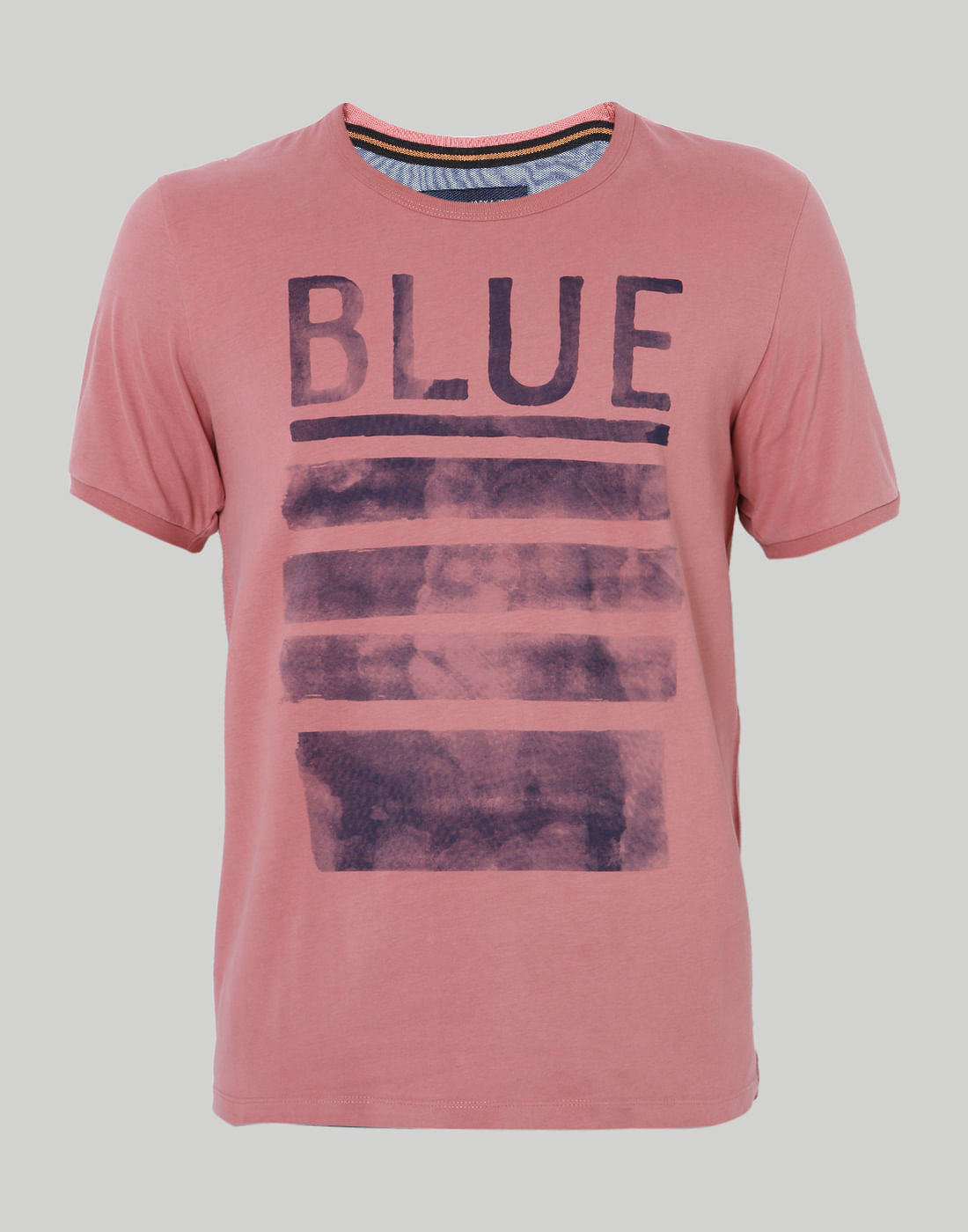 Pink Text Print Crew Neck T-Shirt