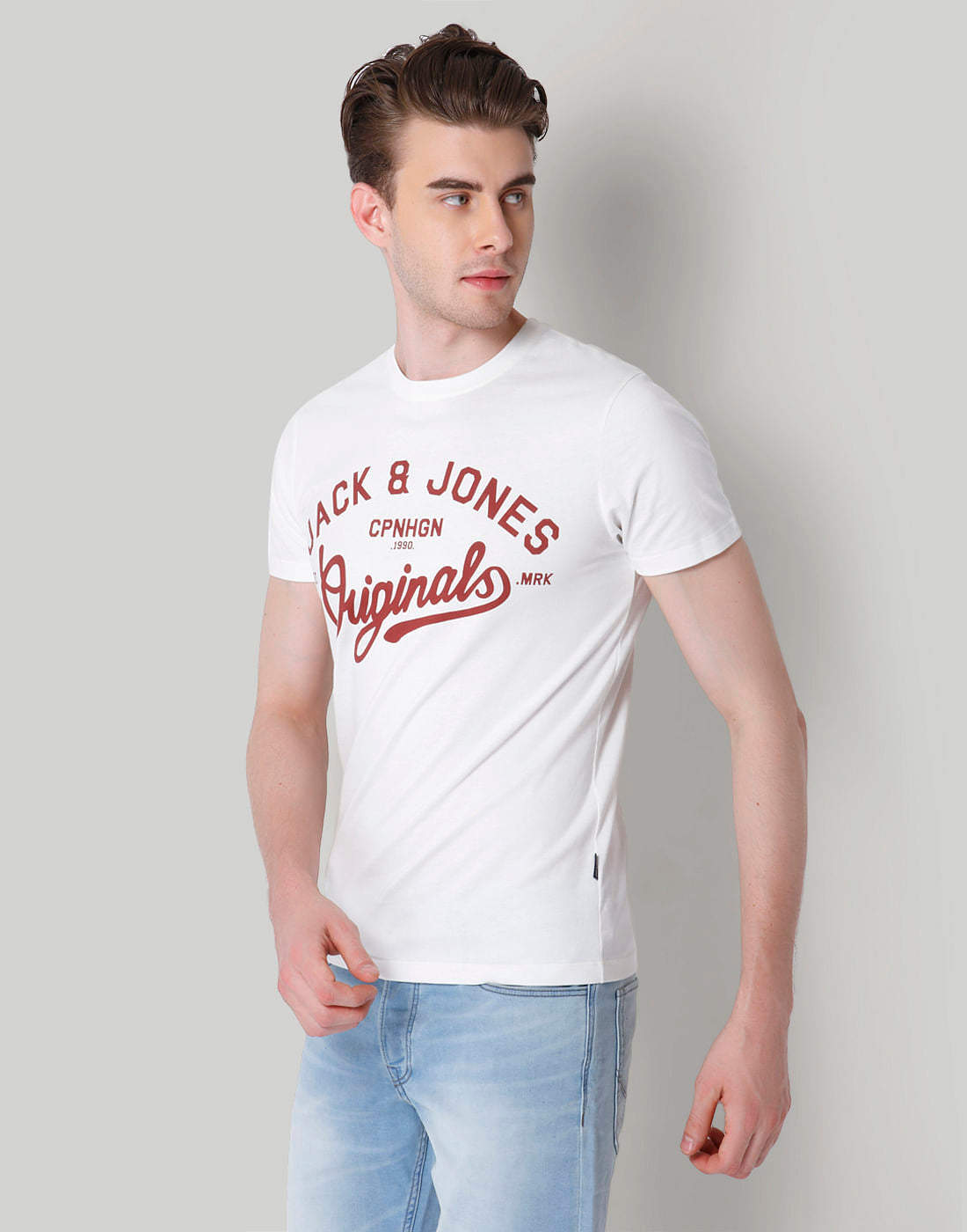White Originals Print Crew Neck T-Shirt