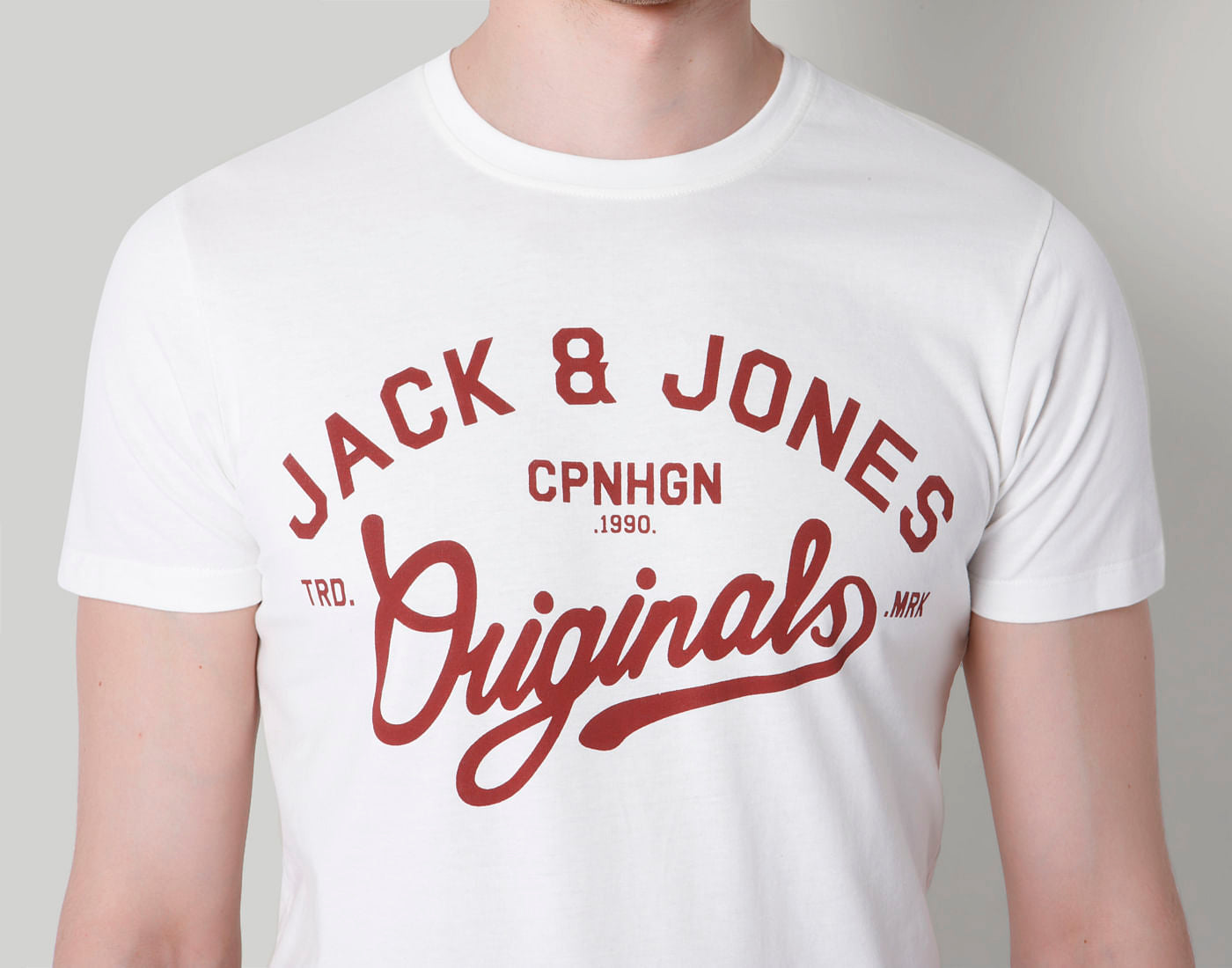 White Originals Print Crew Neck T-Shirt