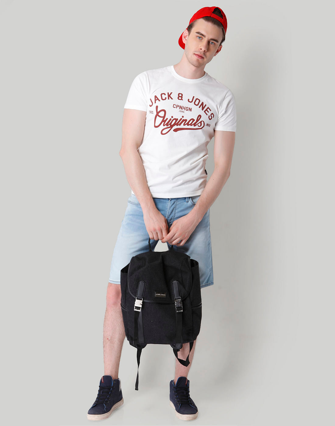 White Originals Print Crew Neck T-Shirt