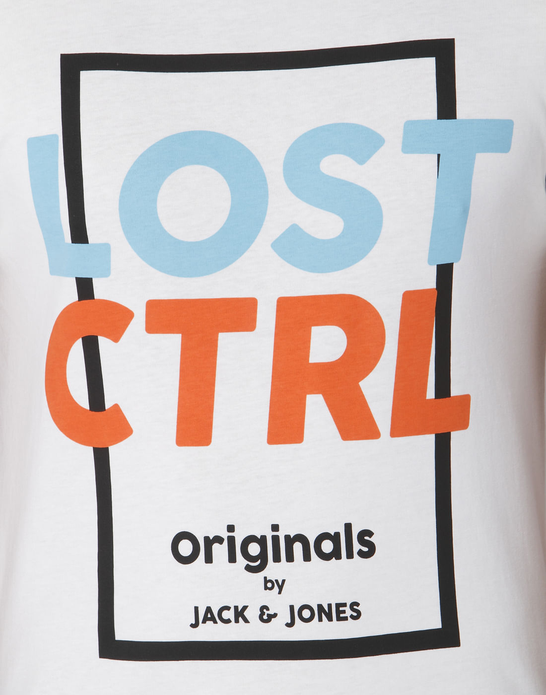 White Text Print Crew Neck T-Shirt