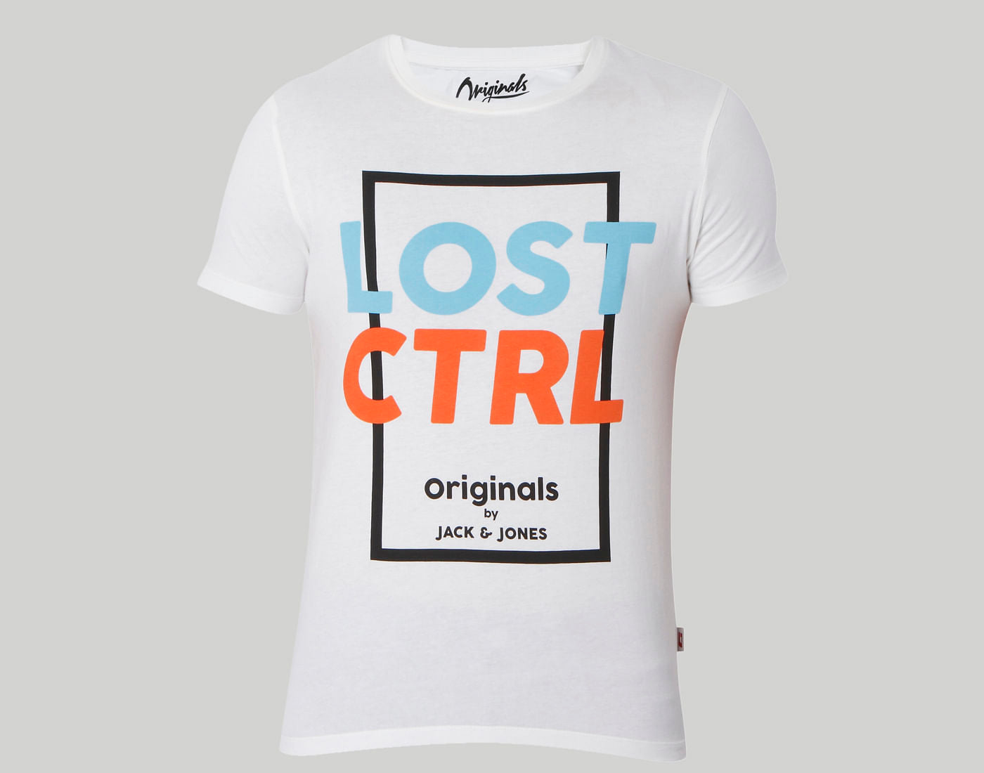 White Text Print Crew Neck T-Shirt