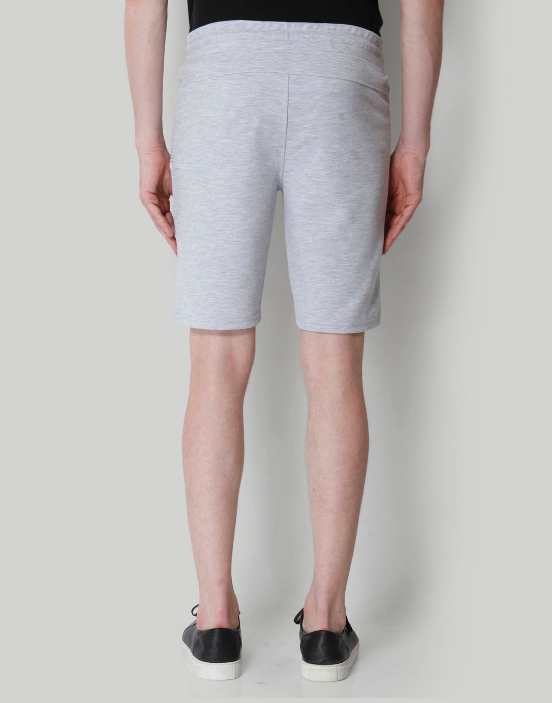Grey Mesh Detail Sweatshorts