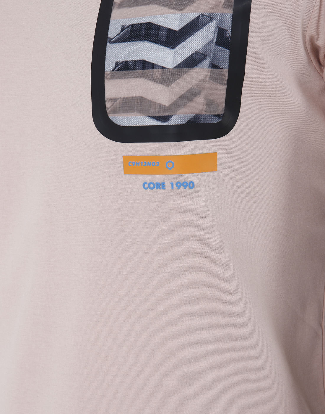 Peach Graphic Print Crew Neck T-Shirt