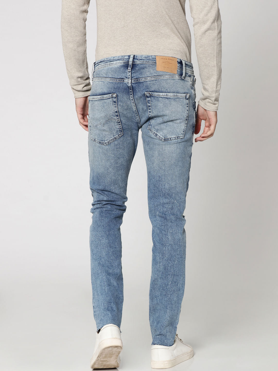 Blue Patch Detail Tim Anti Fit Jeans
