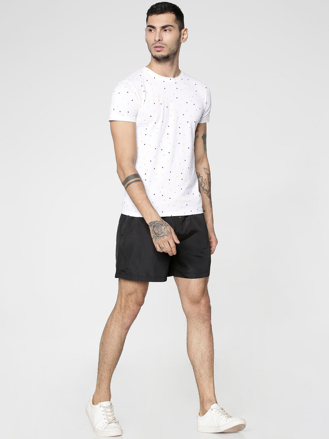 Black Drawstring Swim Shorts
