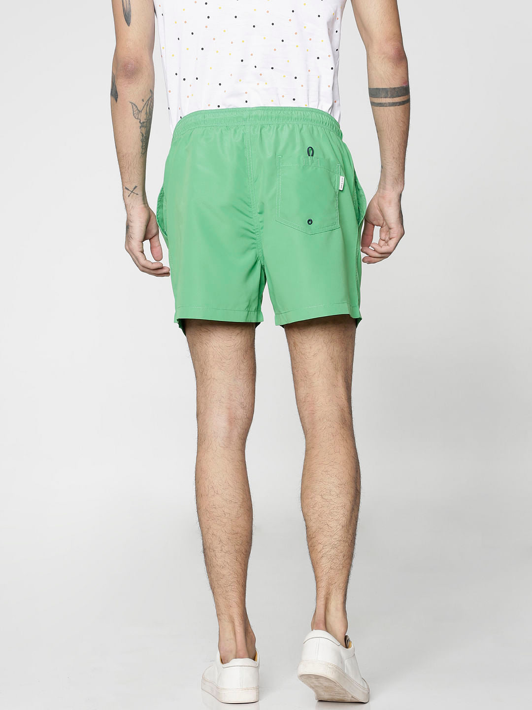 Green Drawstring Swim Shorts