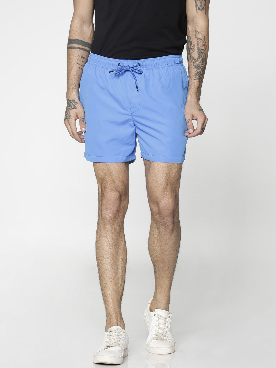 Blue Drawstring Swim Shorts