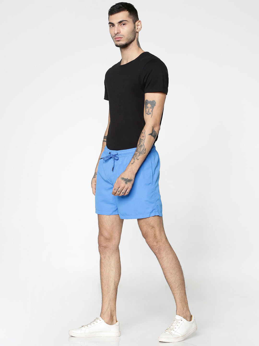 Blue Drawstring Swim Shorts