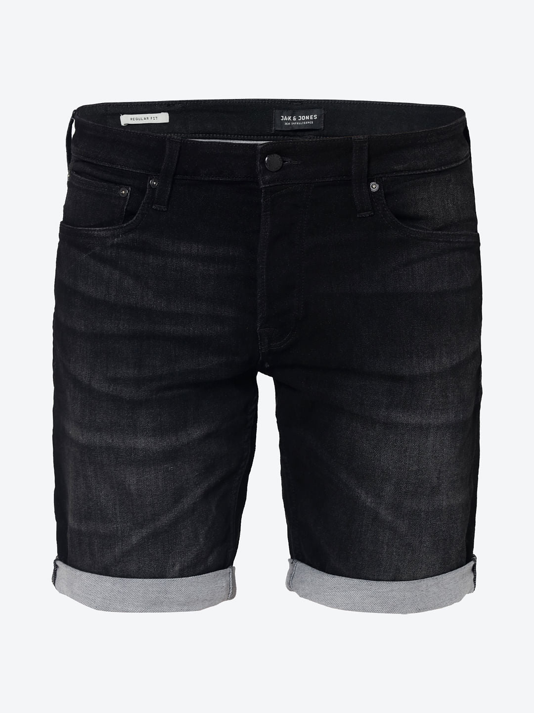 Black Rick Regular Fit Denim Shorts