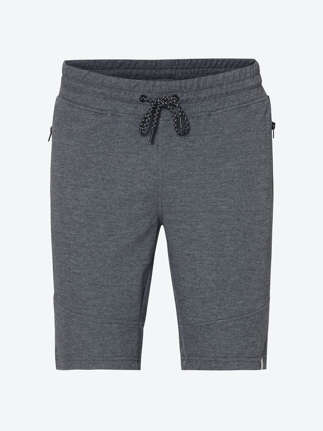 Dark Grey Zip Detail Sweatshorts