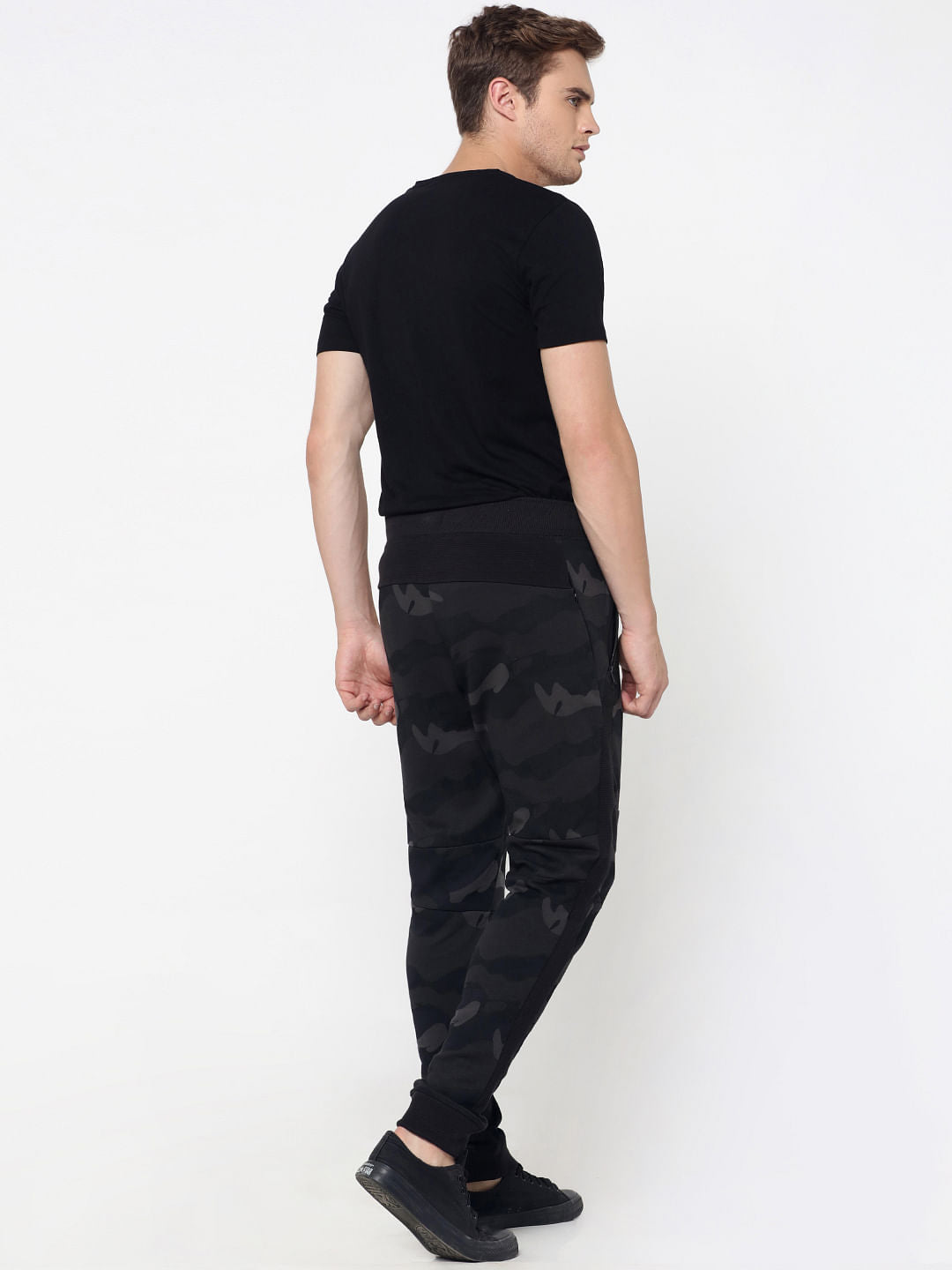 Dark Grey Camo Print Sweatpants