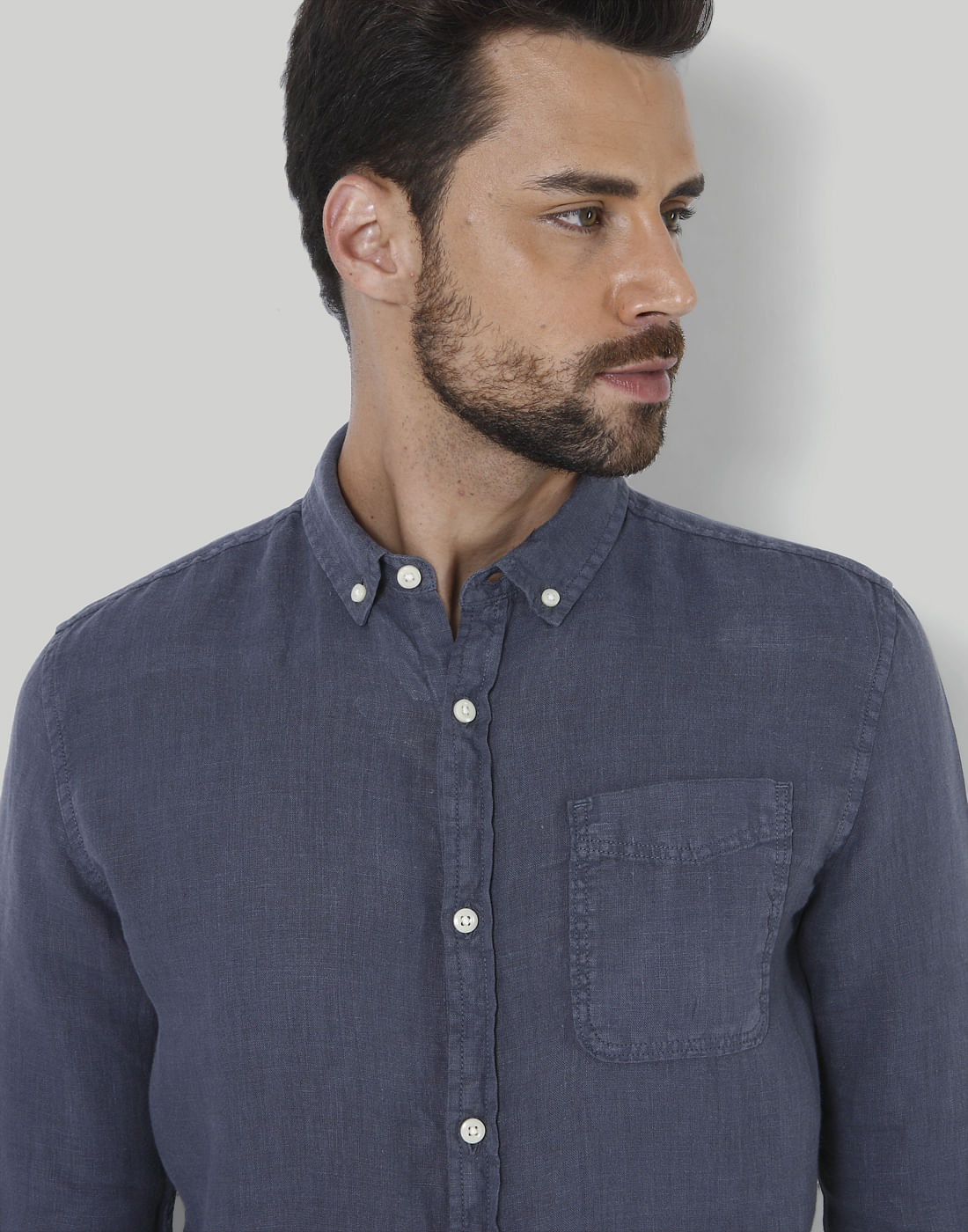 Grey Linen Shirt