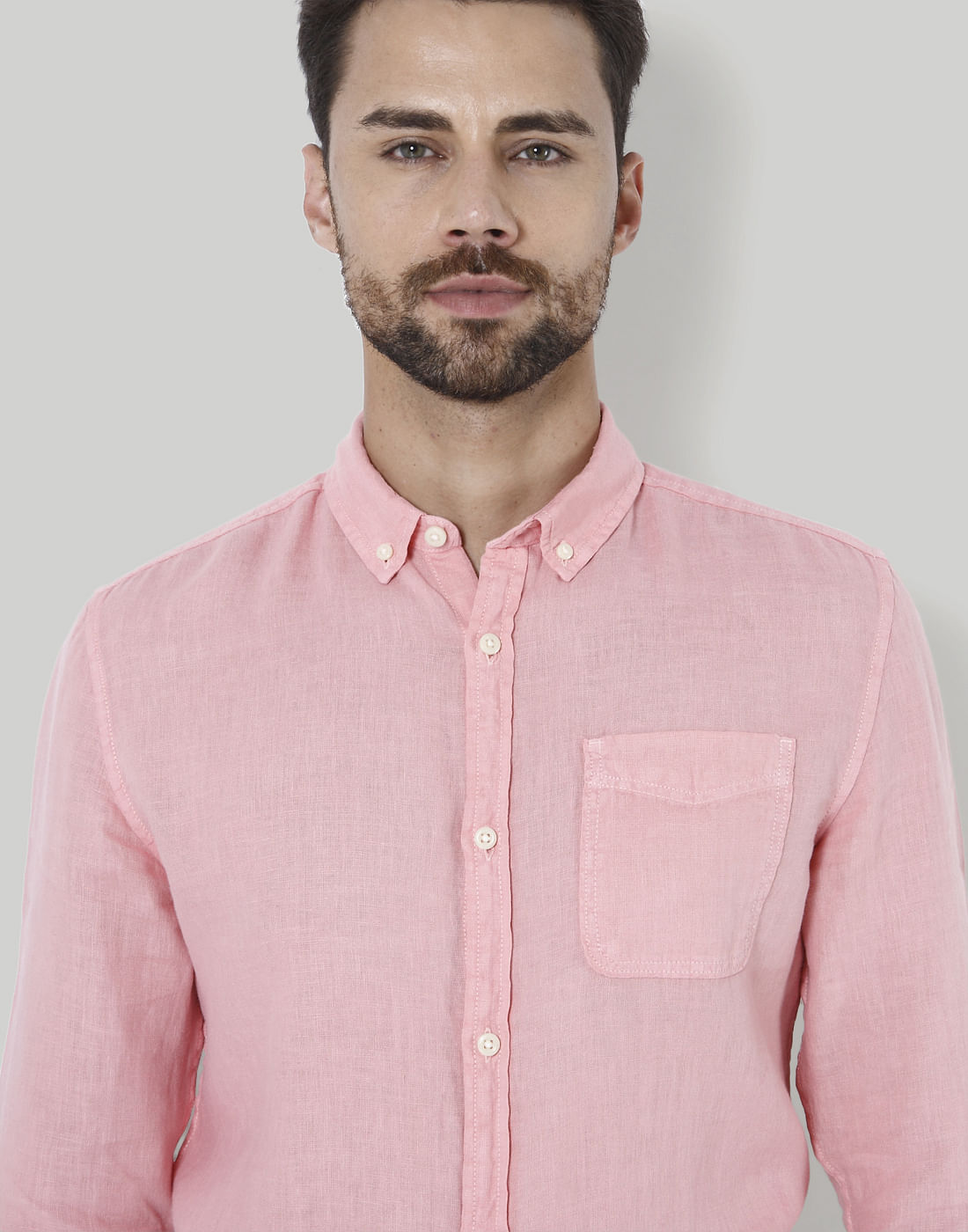 Light Pink Linen Shirt