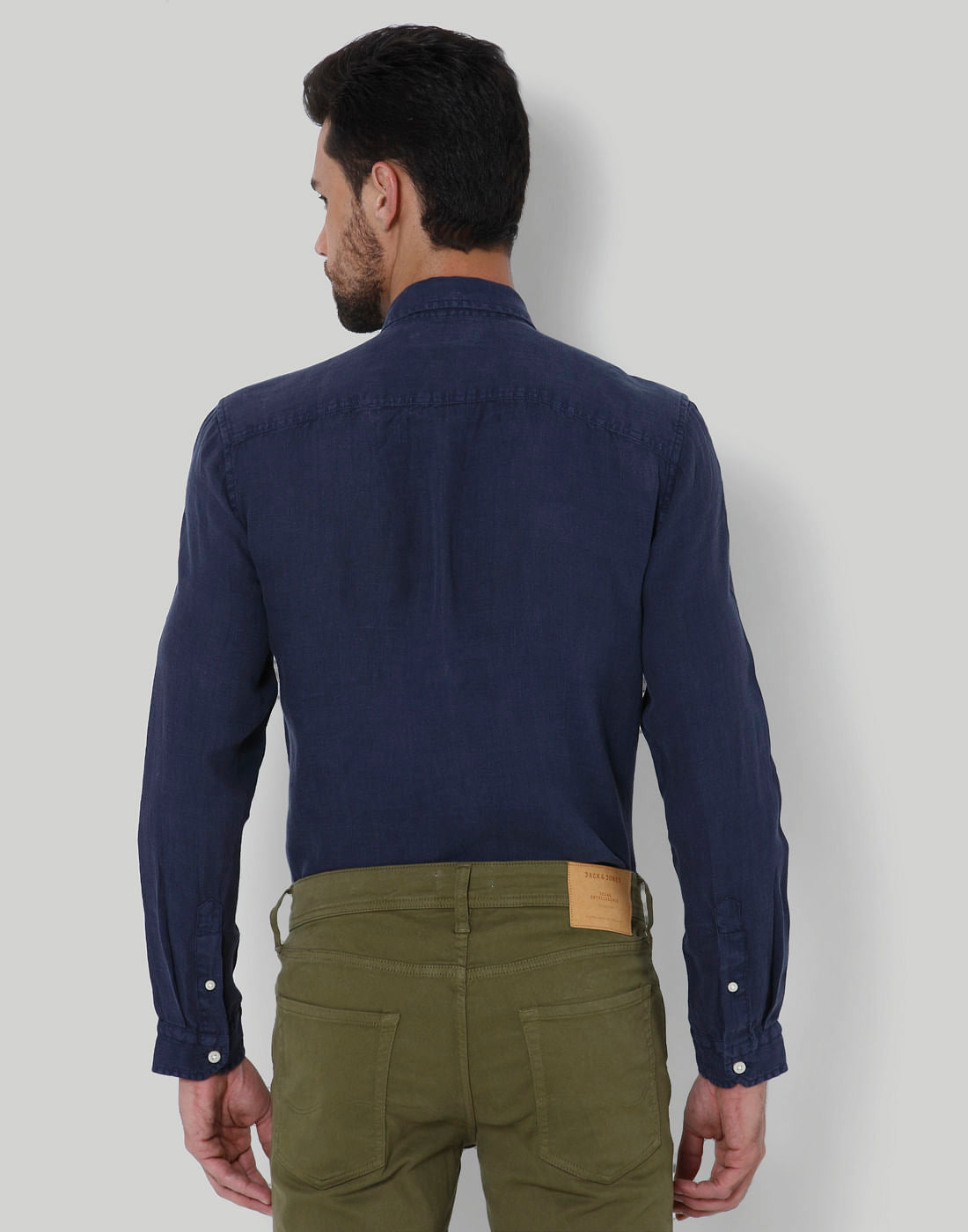 Dark Blue Linen Shirt