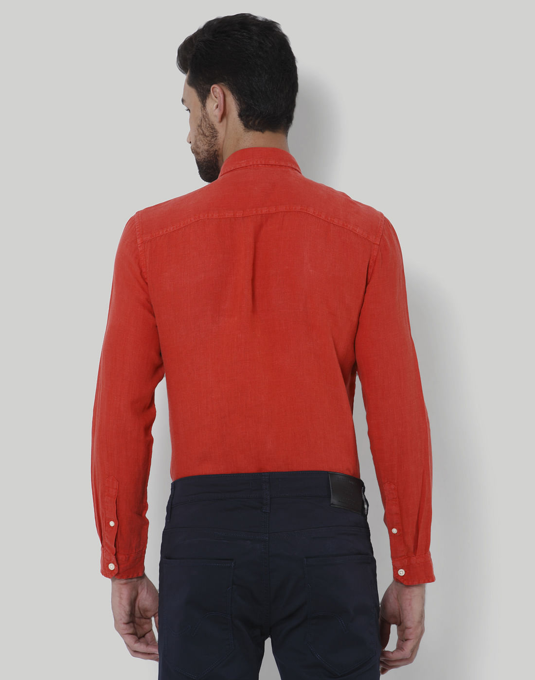 Orange Linen Shirt