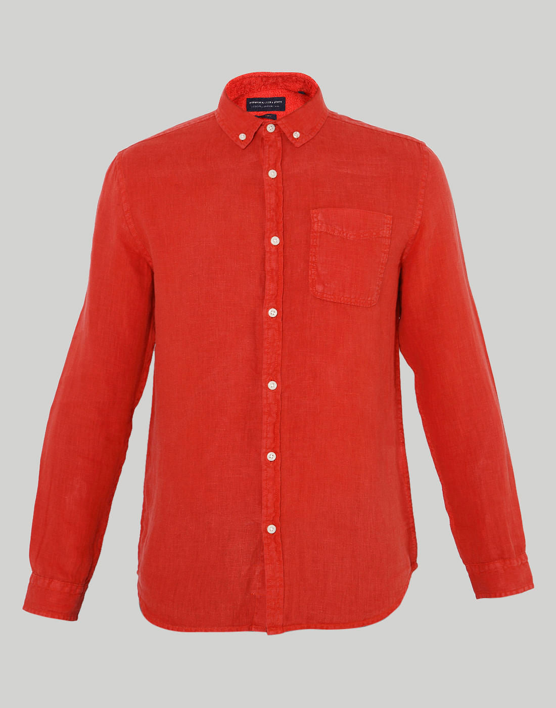Orange Linen Shirt