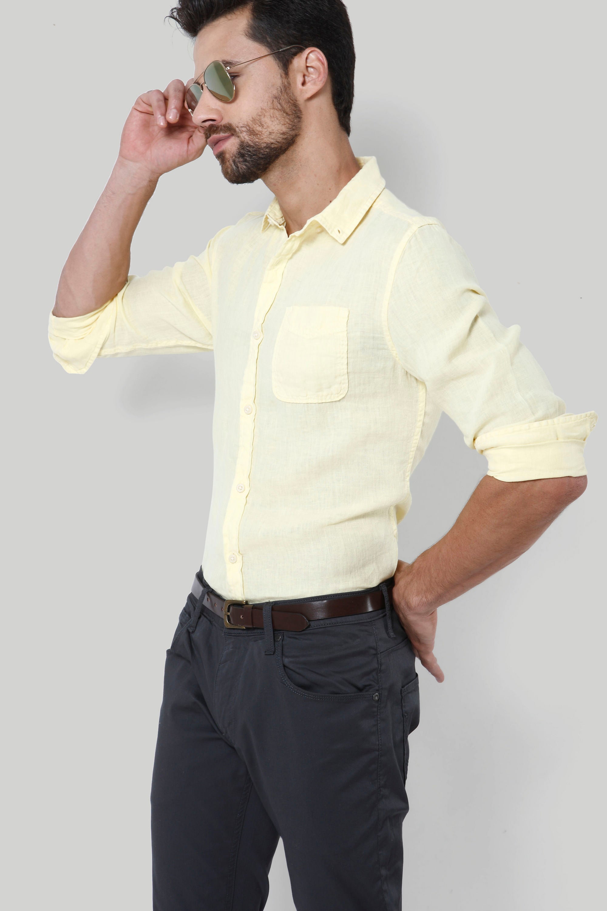 Yellow Linen Shirt