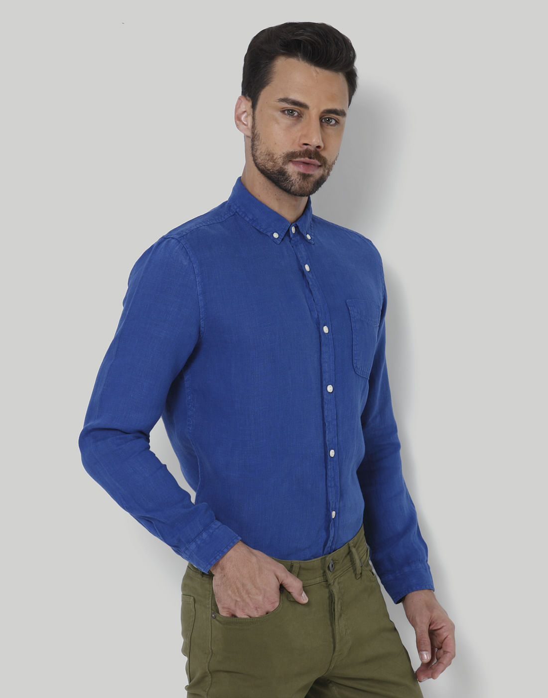 Blue Linen Shirt