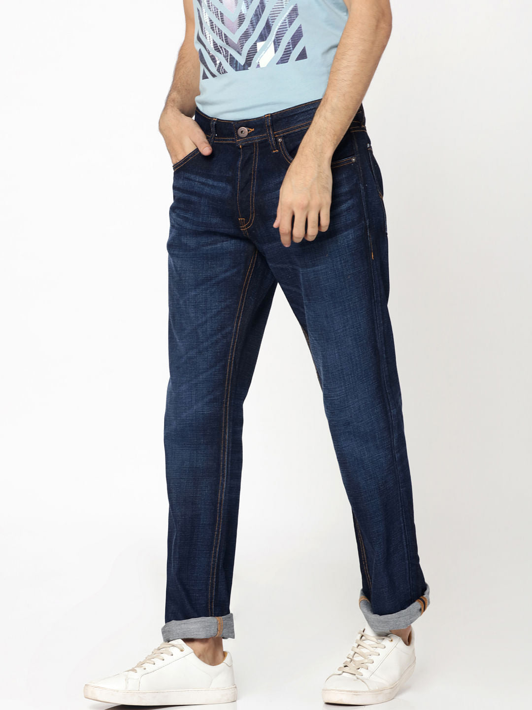 Dark Blue Clark Regular Fit Jeans