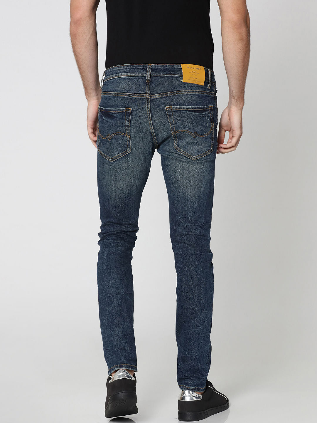 Blue Mildly Distressed Ben Skinny Fit Jeans