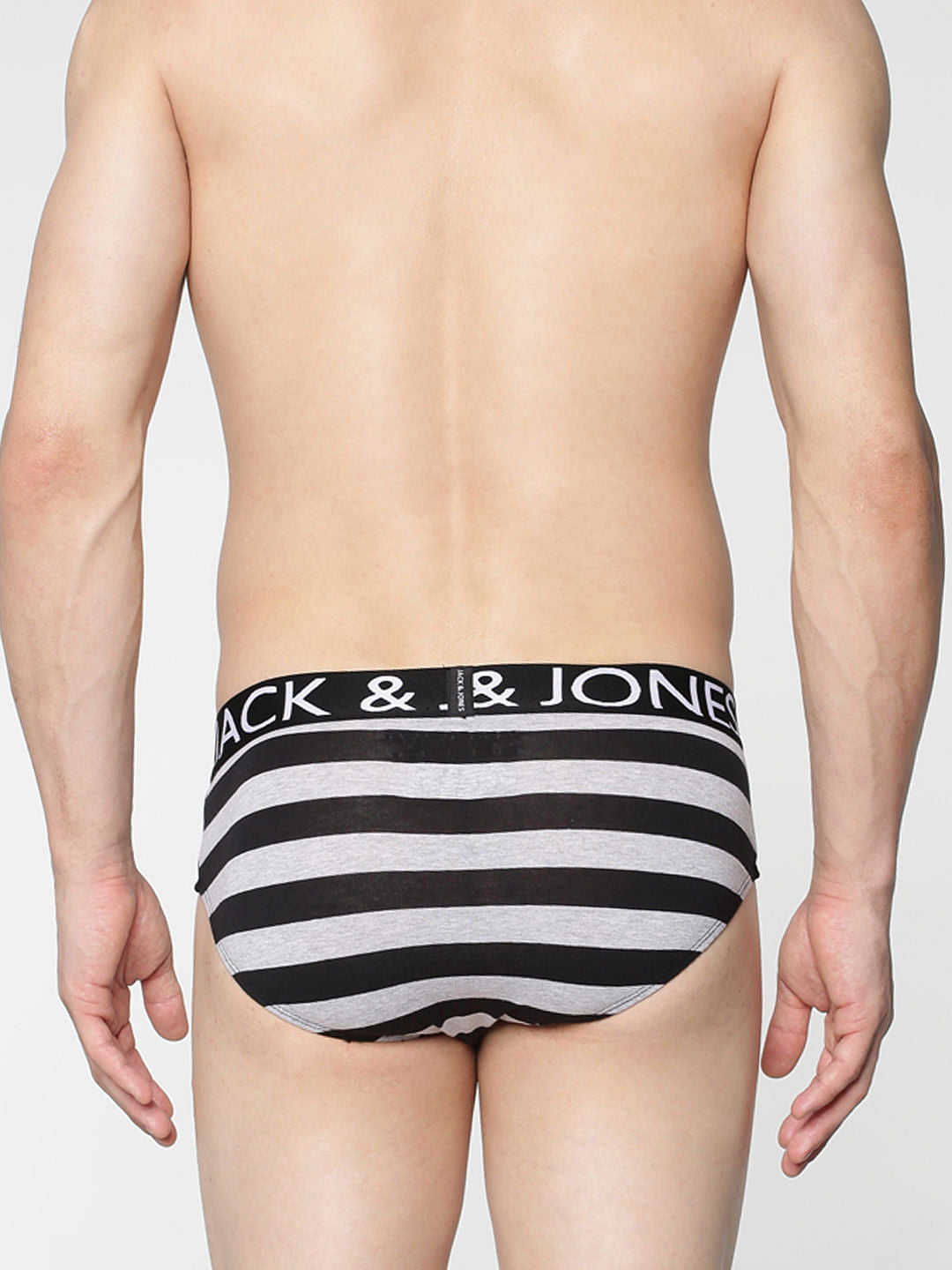 Black Striped Briefs