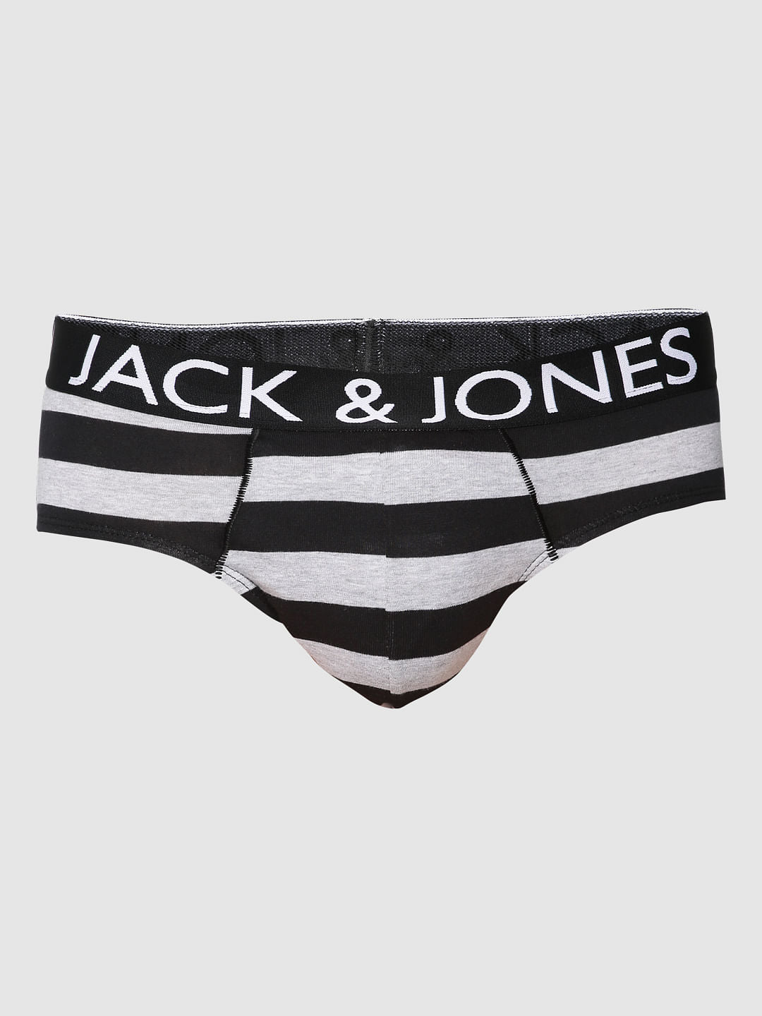 Black Striped Briefs