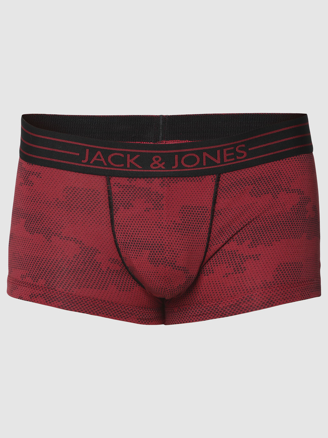 Red Printed Brazilian Trunks