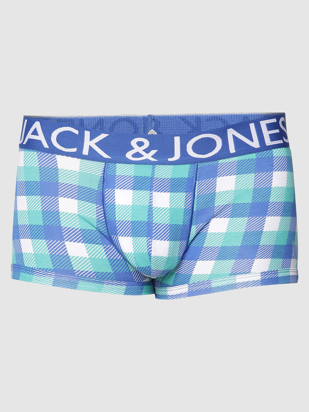 Blue Checks Print Brazilian Trunks