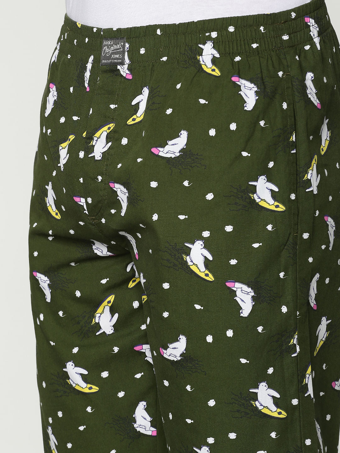 Green All Over Panda Print Pyjama