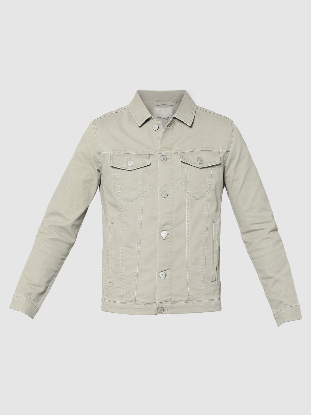 Grey Casual Denim Jacket