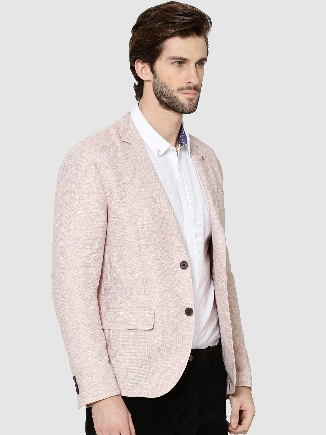 Pink Slim Fit Blazer