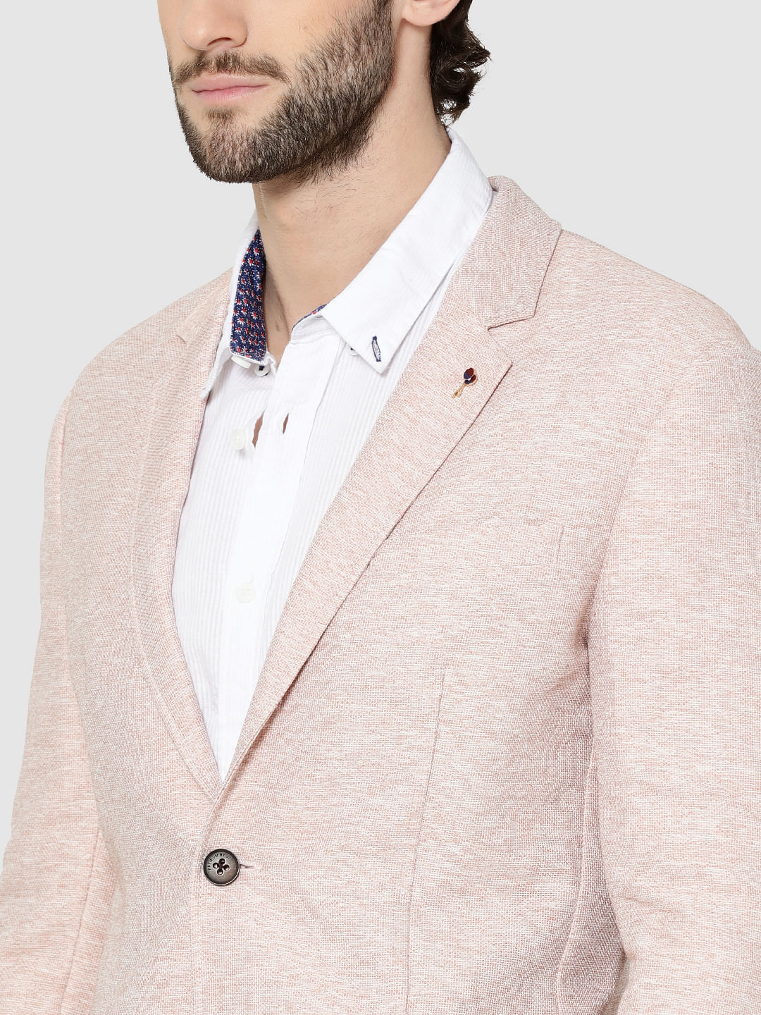 Pink Slim Fit Blazer