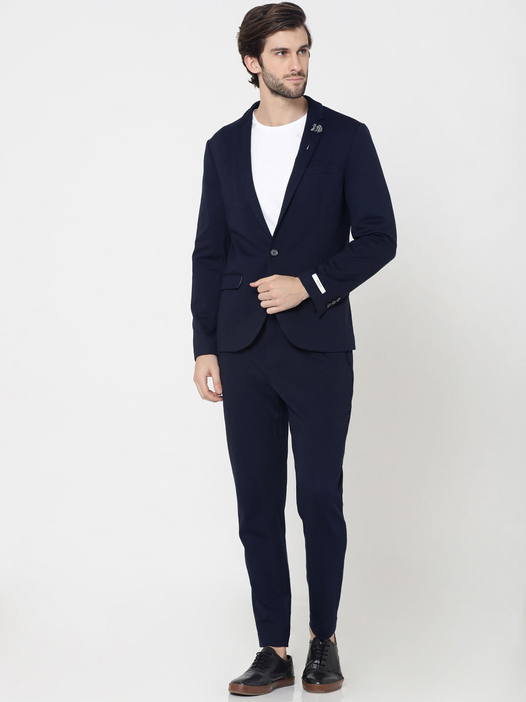 Dark Blue Slim Fit Blazer