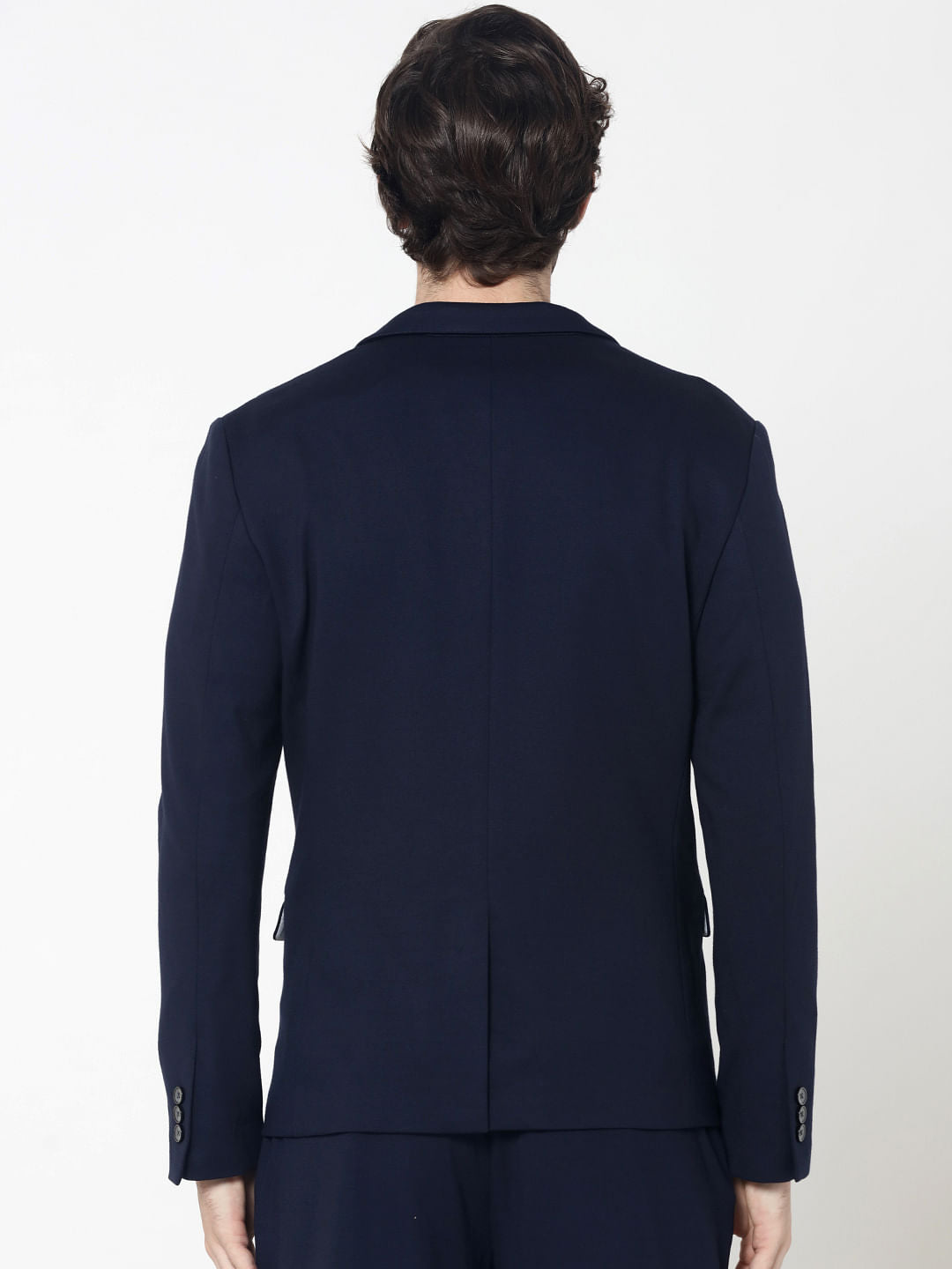 Dark Blue Slim Fit Blazer