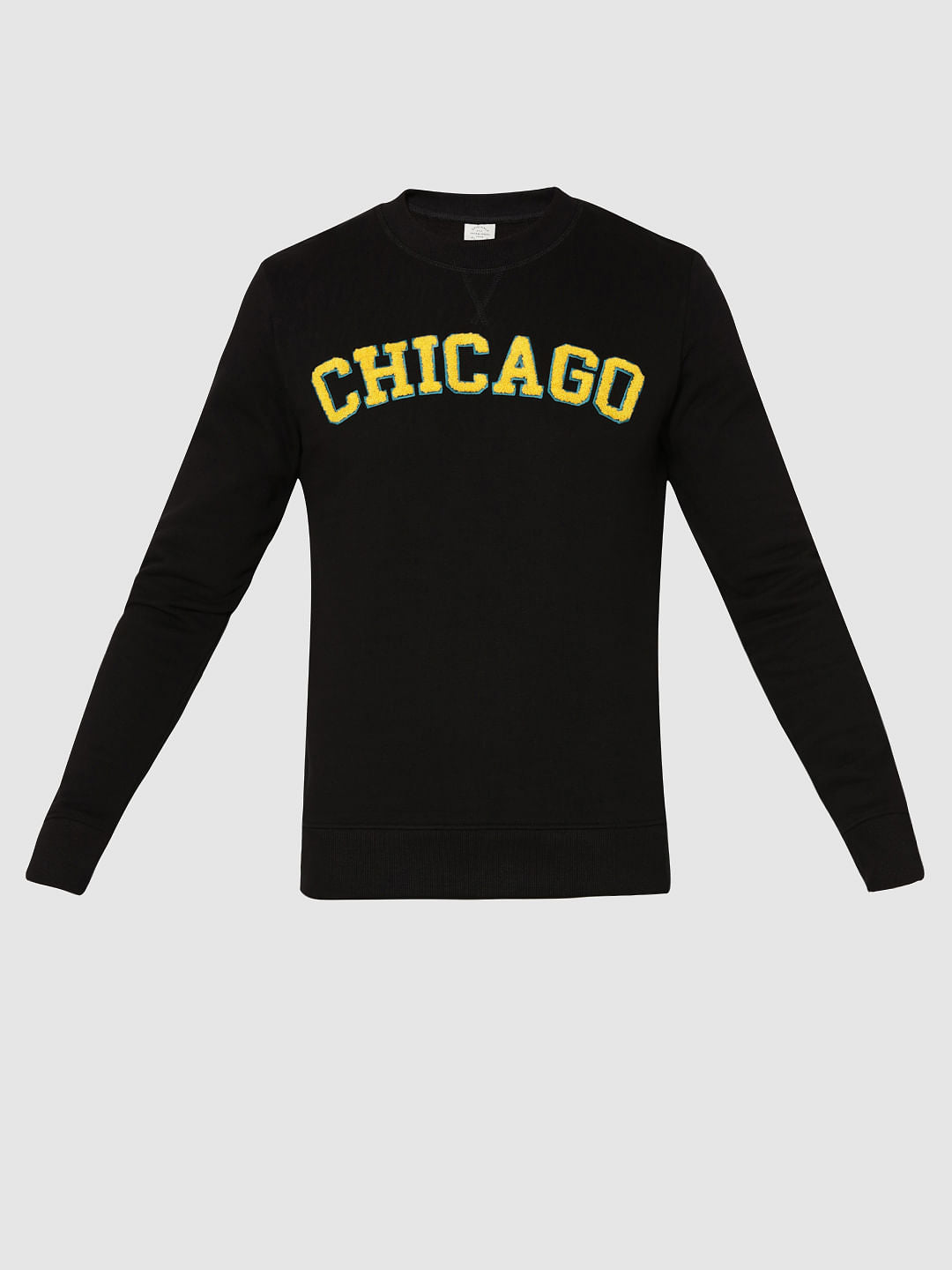 Black Chicago Print Sweatshirt