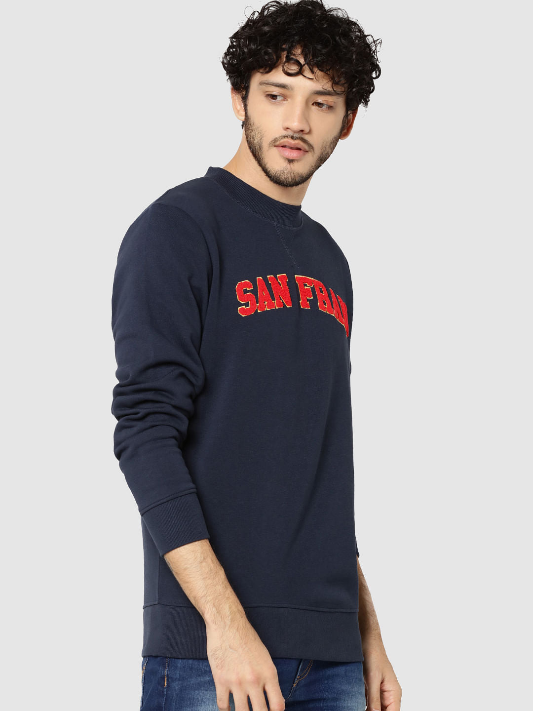 Dark Blue San Fran Print Sweatshirt