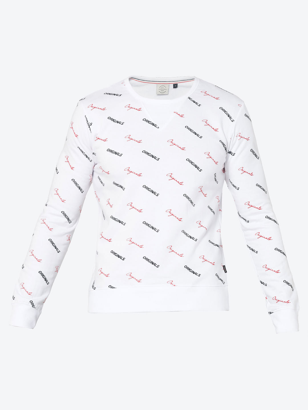 White All Over Originals Print Sweatshirt