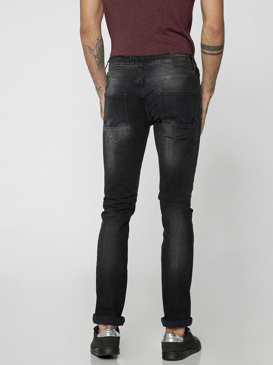 Black Faded Ben Skinny Fit Jeans