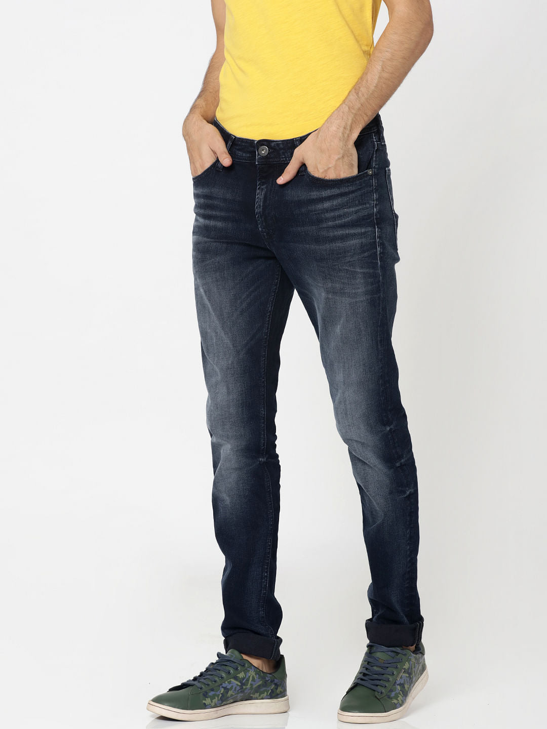 Dark Blue Liam Skinny Fit Jeans