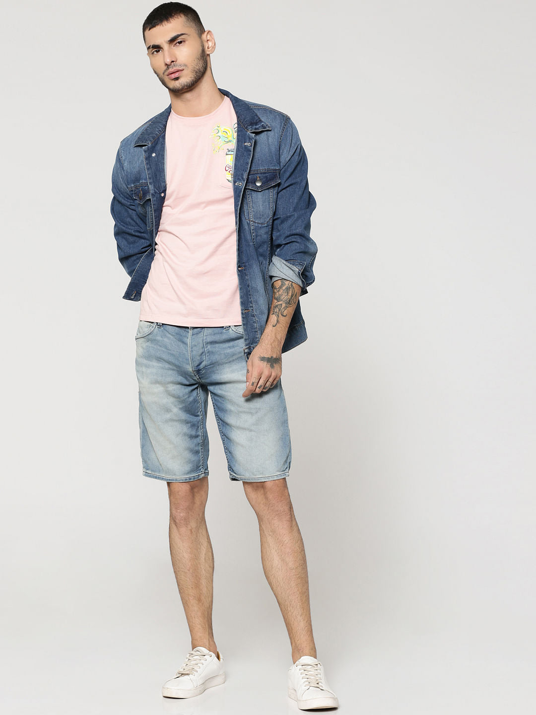 Light Blue Denim Shorts