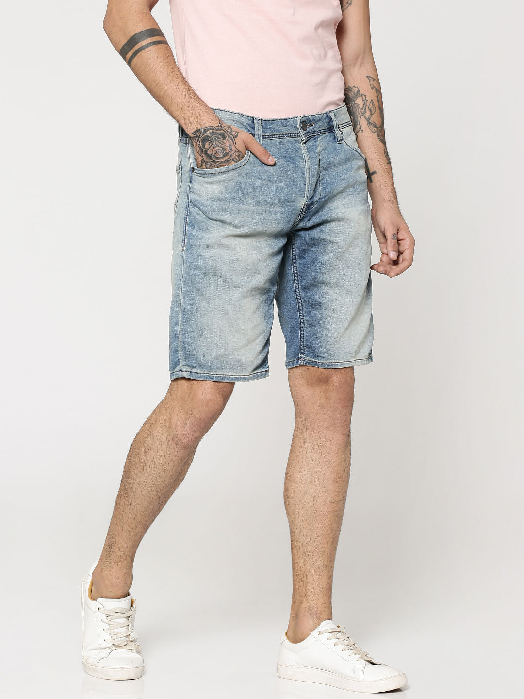 Light Blue Denim Shorts