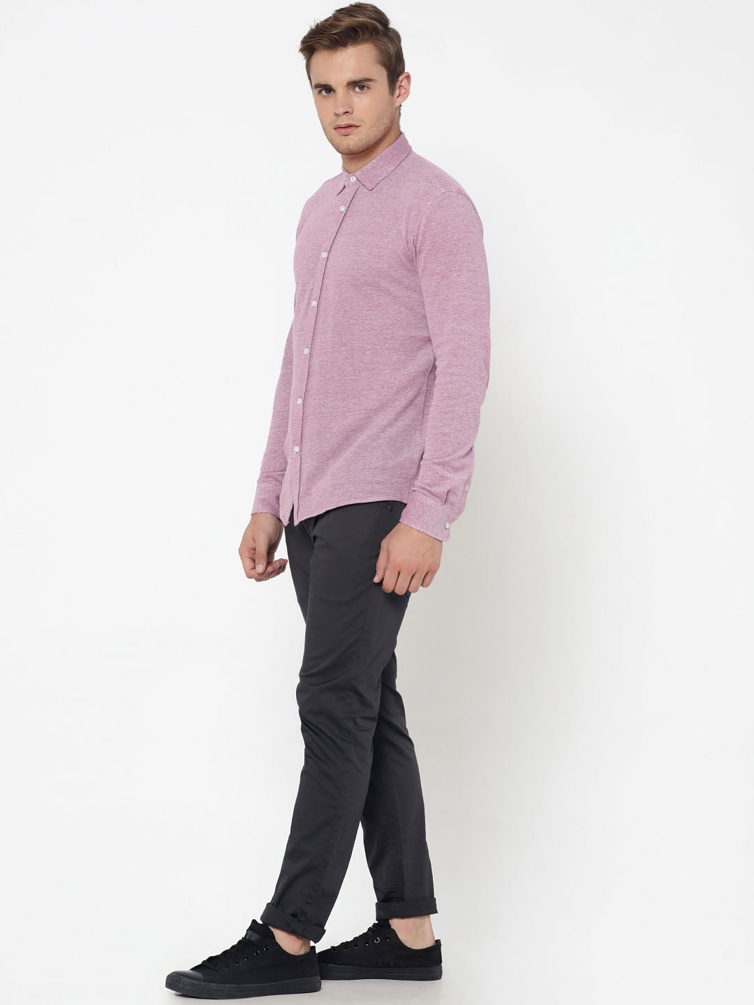 Dark Pink Slim Fit Shirt