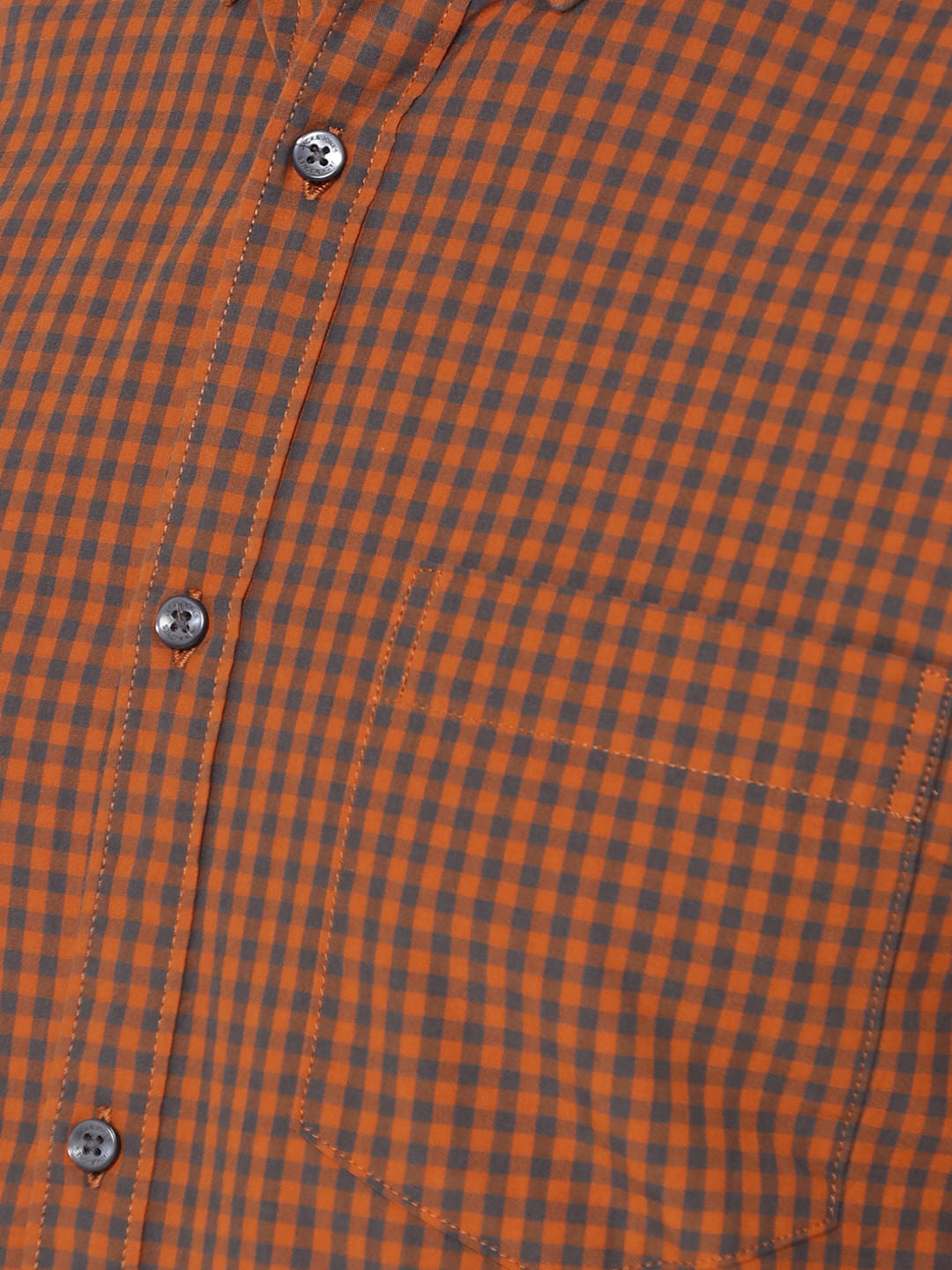 Brown Check Slim Fit Shirt
