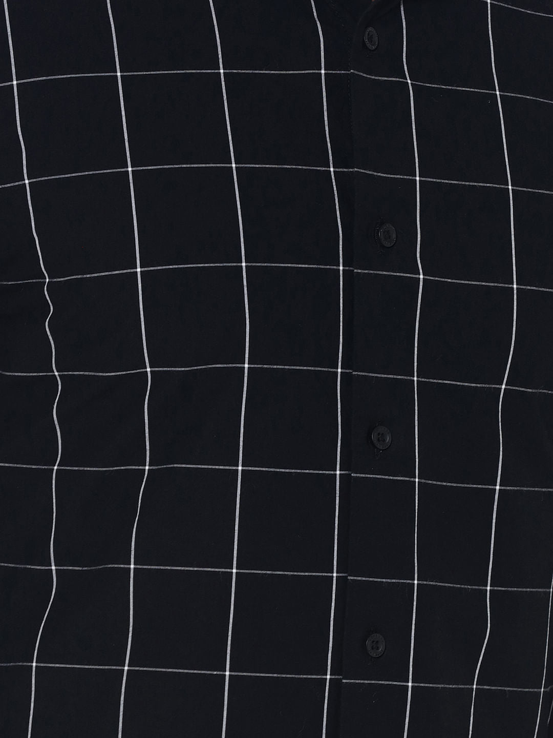 Black Check Slim Fit Shirt
