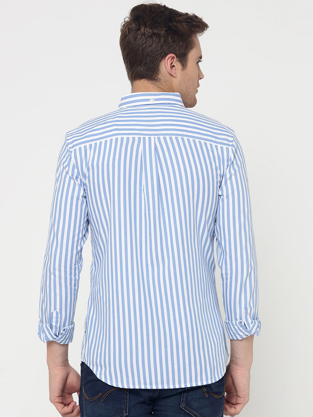 Blue Striped Slim Fit Shirt