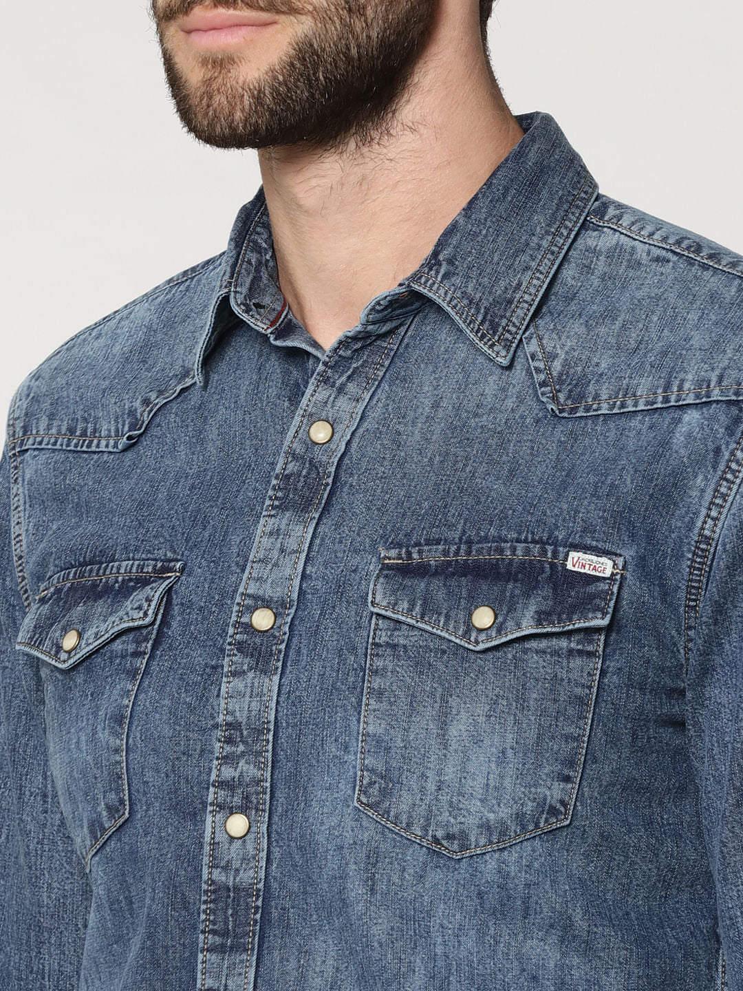 Blue Denim Full Sleeves Shirt