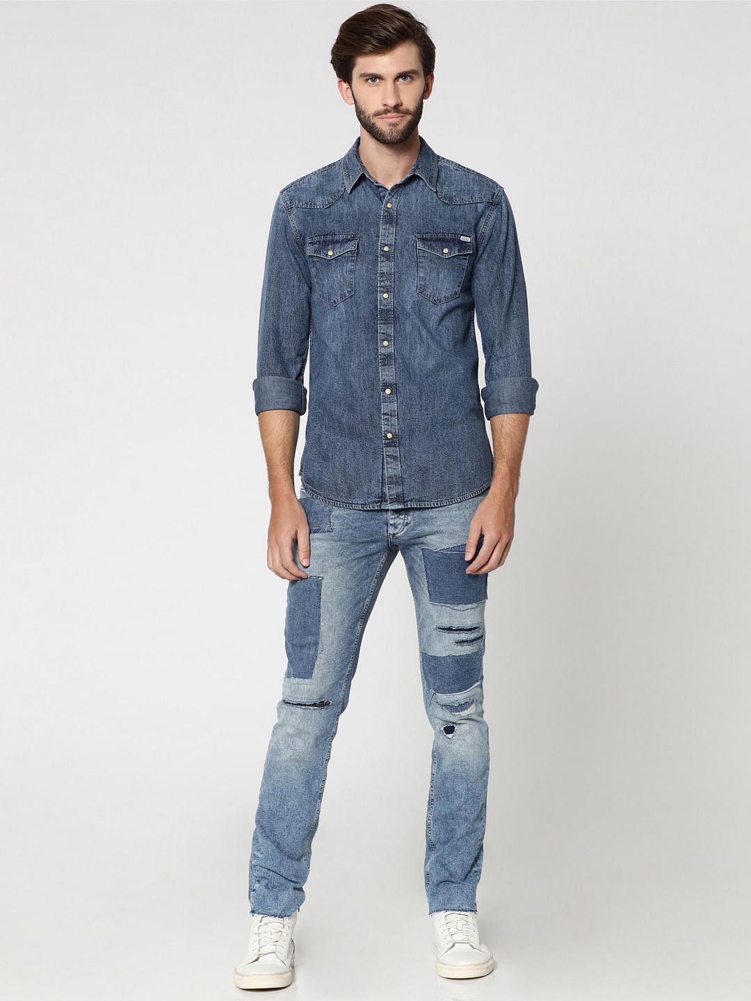 Blue Denim Full Sleeves Shirt