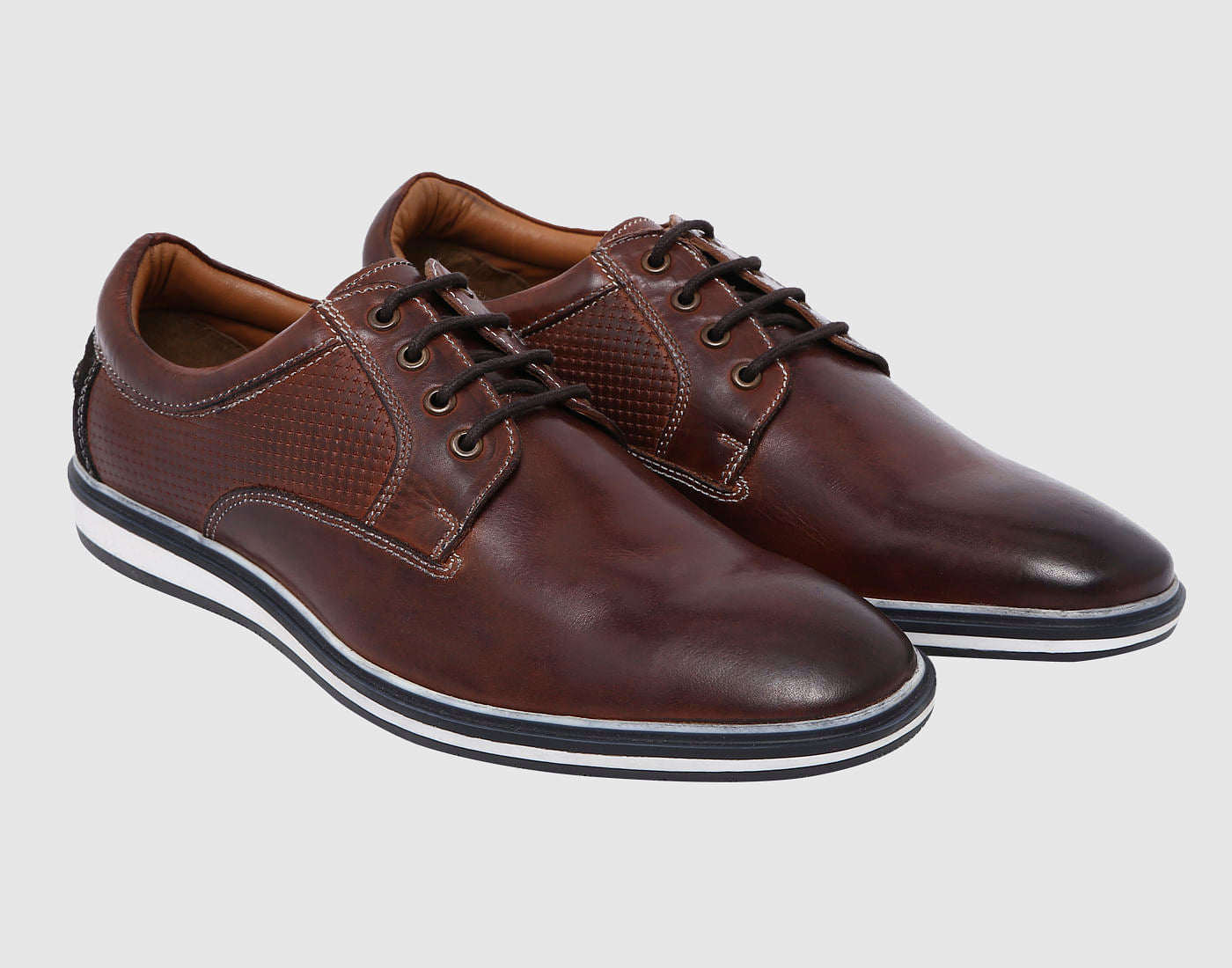 Brown Leather Derby Shoes