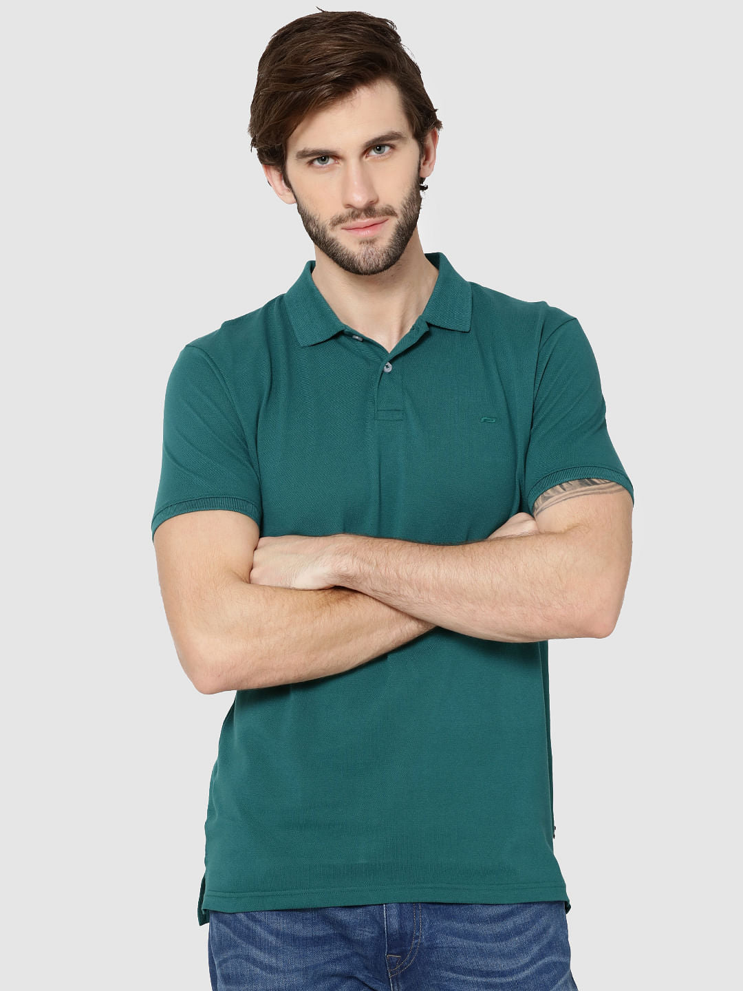 Green Polo Neck T-Shirt